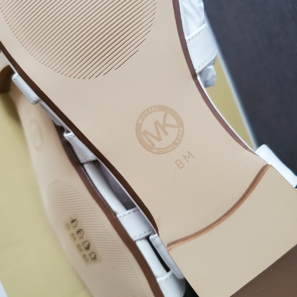 Michael Kors Codie Black & White Leather Sandal - Picture 10 of 12